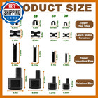 144pcs Zipper Repair Kit 4 Sizes   3  5  8  10  Insertion Pin 3 Color   