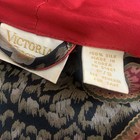 Victoria Secret Vtg 90s 100  Silk Paisley Rose Printed Belted Robe Kimono Ps Red