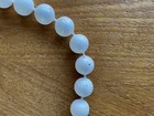 Necklace Jewelry White Beads Probably Glass Colorful Speckles Silver Tone Clasp