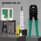 Crimper Lan Tester Ethernet Cable Stripper Punch Down Connectors Tool Set Rj45