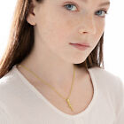 Gold Plated Small Jesus Crucifix Cross Pendant Catholic Necklace For Kids 16 