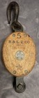 Vintage Boston   Lockport Block Co  Block And Tackle Pulley Roller 5 Iron Bussel