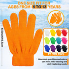 96 Pairs Kids Gloves Bulk Winter Knitted Warm Gloves Finger Mittens For Operatio