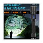 Rechargeable Flashlights 10 000 High Lumens  Xhp360 Led Wick Super Bright Tac   