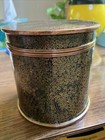 Antique Chinese Brass Cloisonn   Round Cylinder Enameled Box Qing Dynasty Style