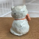 Antique Hubley Cast Iron Cat Kitten With Pink Bow Paperweight 2    1920-1930