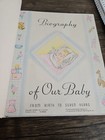 Vintage 1982 Nos Our Baby Unisex Baby Record Keepsake Milestones Book So Cute   