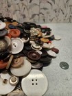 Huge Lot Of Vintage Buttons Cloth Plastic Metal Cute Small Big Fancy Floral 