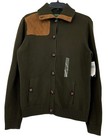 Vtg Lauren Ralph Lauren Sweater Women L Green Hunting Shooting Cardigan Patches