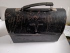 Vintage Lunchbox The American Thermos Bottle Co Norwich Usa Black Dome Top Metal
