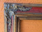Large Ornate Gold Picture Frame Baroque Style Red Accent Decorative Wall Frame