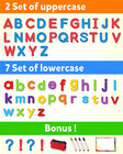 Magnetic Letters 234 Pcs  Uppercase Lowercase Foam Alphabet Abc Fridge Magnets  