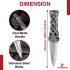 9  Scottish Sgian Dubh Dagger  Gaelic Celtic Knotwork - Blue Gem Highland Knife