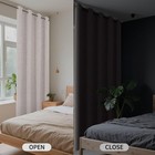 Cucraf 100  Blackout Window Curtains 90 Inches Long 2 Panels Set  Faux Linen