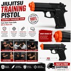 Rubber Training Pistol Dummy Gun Tactical Practice Self Defense Prop Black