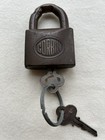 Vintage Corbin Heavy Brass Padlock With 2 Keys