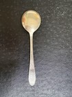 Antique Wma Rogers Rose   Leaf Pattern Silverplate Soup Spoon