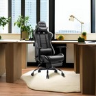Gaming Chair Massage Computer Office Ergonomic Desk Chair W  Footrest Racing Us