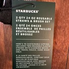 Starbucks  2020 Reusable 2 Straw   Brush Sets  Travel Pouch New