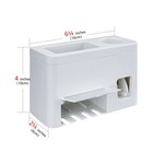 Self Adhesive Toothbrush Holders Wall Mounted  Multifunction Toothpaste Stand   