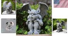 Charming 7-inch Gargoyle Figurine - Gothic Resin Sculpture For Outdoor Spaces