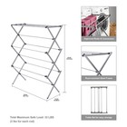 Mainstays Oversized 7-tier Steel Clothes Drying Rack Folding Laundry Rack Silver