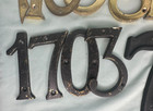 Vint Lot 21 Metal House Address Numbers Brass Metal Plastic Mutil Colored sizes