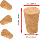 30 Pack Natural Soft Wood Corks  Tapered Cork Wooden Beer Bottle Stopper For Win