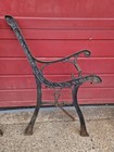 Vintage Pair Of Cast Iron Bench Ends Heavy  Garden Furniture  Patio Seat