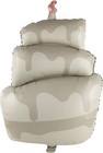 Sophisticated Neutral Toned Balloon Set Cake Design For Weddings Parties