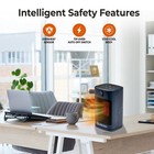 Comfort Zone Oscillating Desktop Heater With Remote For Indoor Use  Navy