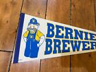 Milwaukee Brewers Vintage Bernie Brewer Baseball Full Size Pennant 30  Rare