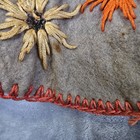 Vintage Folk Embroidered Vest Floral Boho Festival Indie Folk Art 70s Tie Close