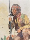Original not A Print William T Zivic Art Signed Watercolor ink  Framed  Glass