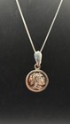Ancient Roman Silver Denarius Coin In Sterling Silver Pendant With Chain
