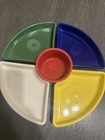 Fiesta 5-piece Sectioned Serving Tray Set Ceramic Multicolor Glossy Round Omni 