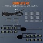 16 Pods Pure White Led Rock Lights Underbody Lamp For Offroad Suv Pickup Truck