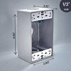 1 Gang Weatherproof Grey Box With  3  1 2  Threaded Outlets