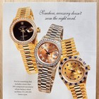 1998 Rolex Oyster Perpetual Lady Datejust Watch Vintage Print Ad Timepiece Adver