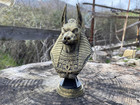 Anubis Bust Statue     Egyptian God Of The Dead Figurine     3d Printed Hand Painte
