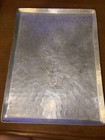 Vtg Hand Forged Hammered Aluminum Rectangular Tray 15 3 4    X 11 3 4    Floral