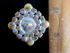Stunning  Czech Vintage  Glass Rhinestone Button        Crystal Clear