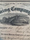 Mendota Copper Mining        Company Stock Certificate Keweenaw Michigan Mi
