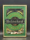 Vintage Heineken Beer Mirror Sign Holland Beer Gold Frame 19    X 14   