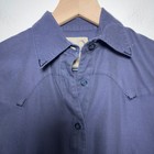Cr Ranchwear Women Top Xs Navy Blue Western Shirt Beaded Yoke Handmade Texas