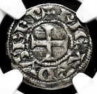 Richard I The Lionheart 1172-1185 Ad England Anglo-gal Silver Denier Coin Ngc Xf