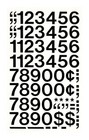 Chartpak Permanent Adhesive Vinyl Numbers black 1 Count  pack Of 1 