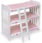 Badger Basket Triple Doll Bunk Bed With Ladder And Bedding For 20-inch Dolls     P