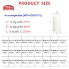 795pcs Nylon Round Spacer Non-threaded Plastic Standoff Hardware Assortment Kit 