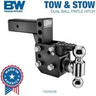 B w Trailer Hitches Dual Ball Pintle Tow   Stow - Fits 2 5  Receiver